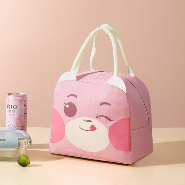 Sarjakuva Lounaskassi Eristetty Lounaslaatikko Laukut PINK pink