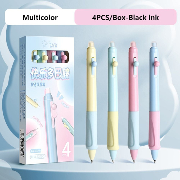 4 kpl / laatikko pyyhittävä kynä geelikynä MONIVÄRI MUSTA MUSTE MUSTA MUSTE Multicolor Black Ink-Black Ink