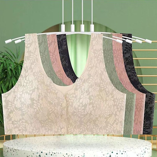 Kvinder Front Button BH Gravidundertøj BEIGE L beige L
