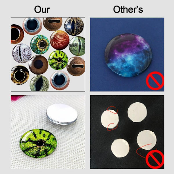 20 stk/10 par Eyes Crafts Eyes Puppet Crystal Eyes 14MM-FARGE 14mm-color random