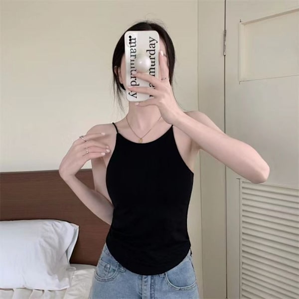 Vadderad Camisole Axelväst KAFFE Coffee