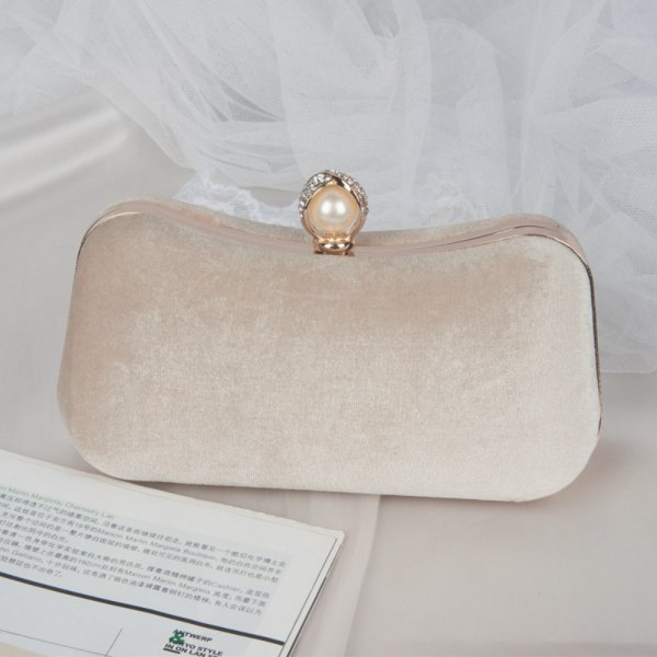 Bronzing Bankett Bag Single Shoulder Chain Bag APRIKOS Apricot