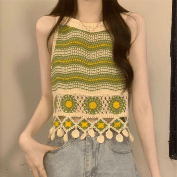 Strikket Tanktop Camisole SORT Black
