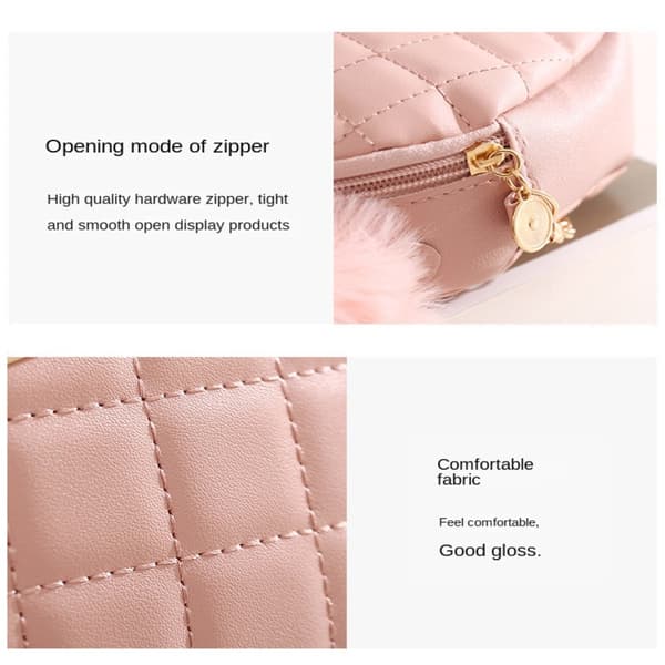Faux Fur Tote Bag Top-handle Håndtasker PINK Pink