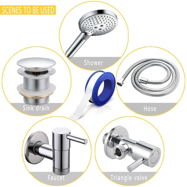 10 ruller rørleggerteip PTFE-teip tetningsteip