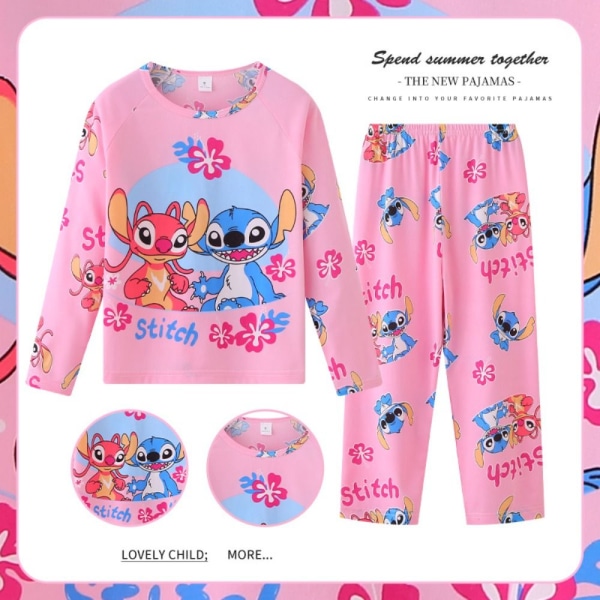 Stitch Lasten Pyjamat pojille ja tytöille Söpö casual 14