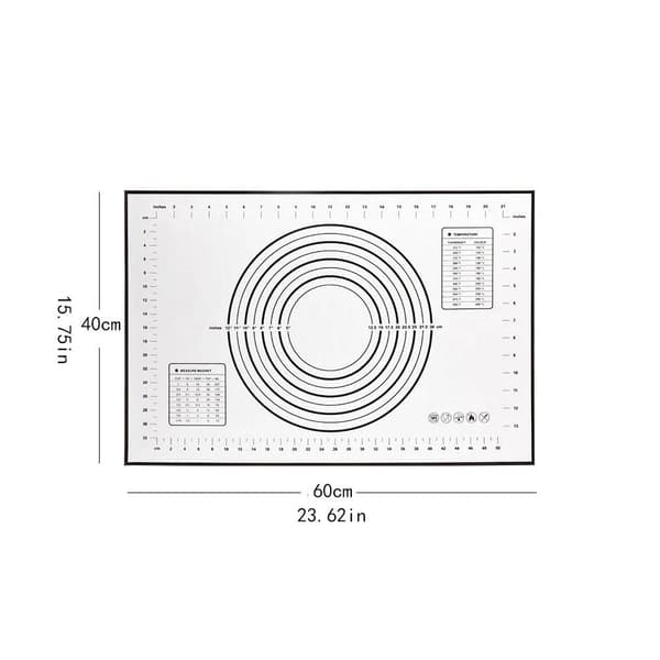 Silikone Bageunderlag Kagerulle SORT BAGEUNDERLAG BAGEUNDERLAG Black Baking Mat-Baking Mat