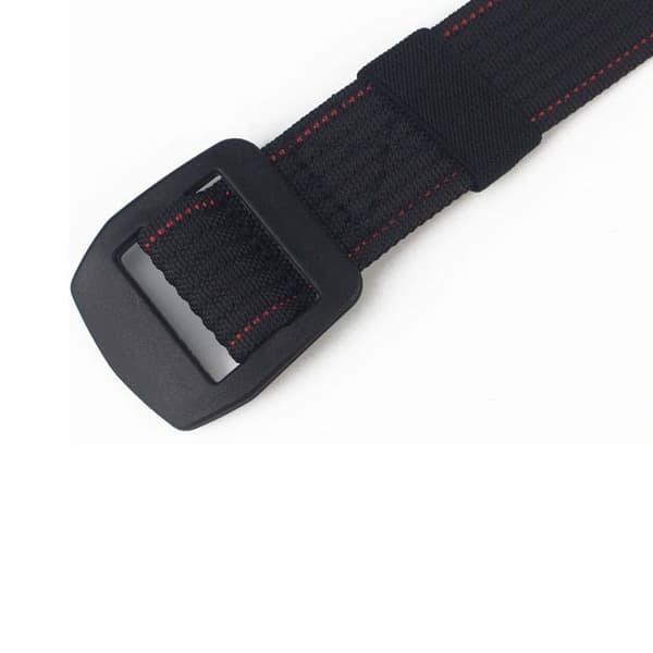 Flätat Nylonbälte med Spänne, SVART black