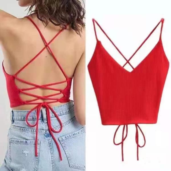 Dame Tank Top RØD Red