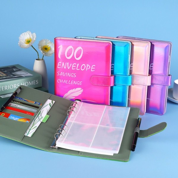 100 Days Savings Challenge Saving Challenge Binder GRØNN Green