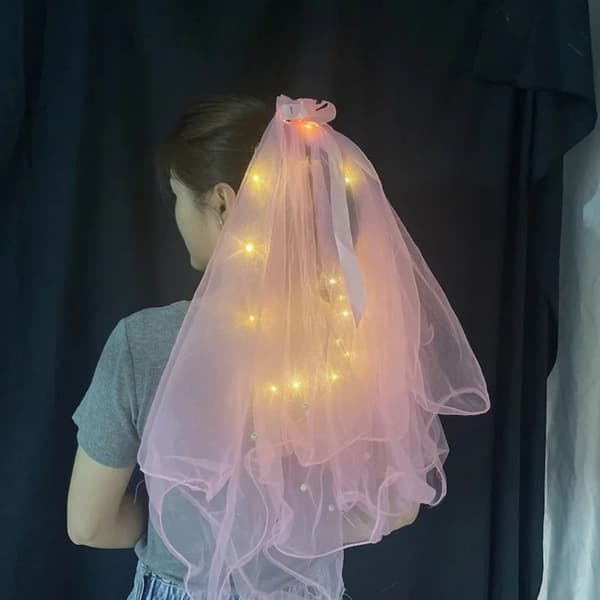 Glød Bryllupsslør Sløjfe Perleslør CLOLOR LYS CLOLOR LYS clolor light