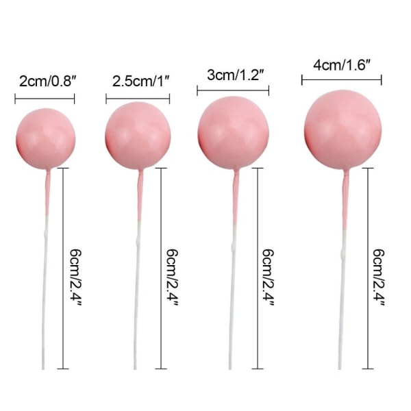 Ball Cake Topper Ball Plug-In WHITE SET SET white set-set