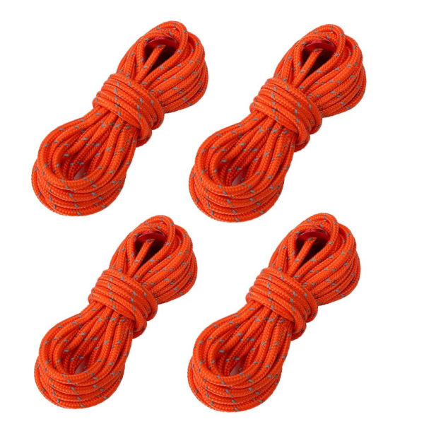 4 stk./sæt Paracords 550 Reb Paracord Snor ORANGE Orange