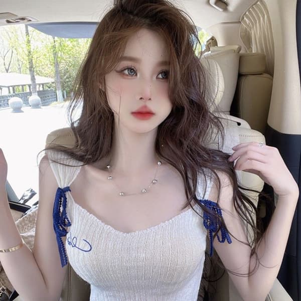 Sød Sling Crop Top HVID White
