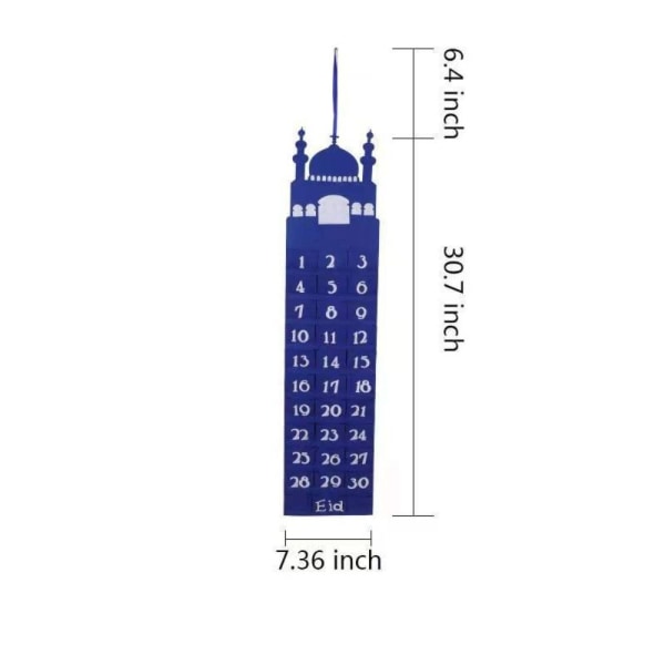 Eid Mubarak Kalender Ramadan Vägghängande Nedräkningskalender 5 5