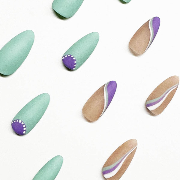 Almond Fake Nails 3D Long Fake Nails XSS193 XSS193 XSS193