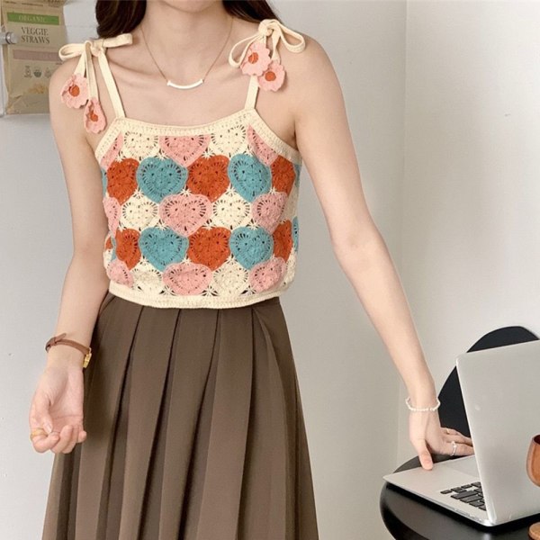 Neulotut liivit Topit Rajattu toppi PINK SMALL SMALL pink small-small