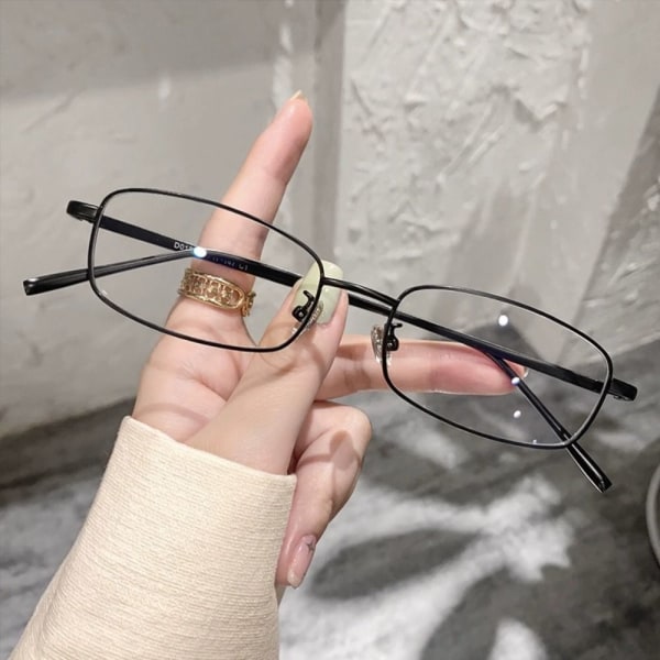 Small Square Frame lasit Anti Blue Light lasit MUSTA black