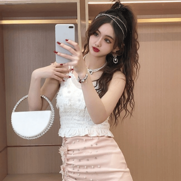 Dame Camisole Kort Vest SORT Black
