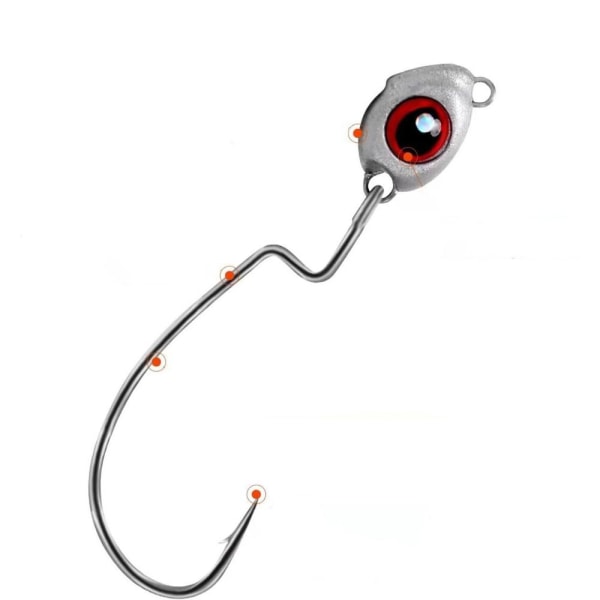 Sharp Fishing Jig Hooks Strong Fishhook 7G2 2 7g2