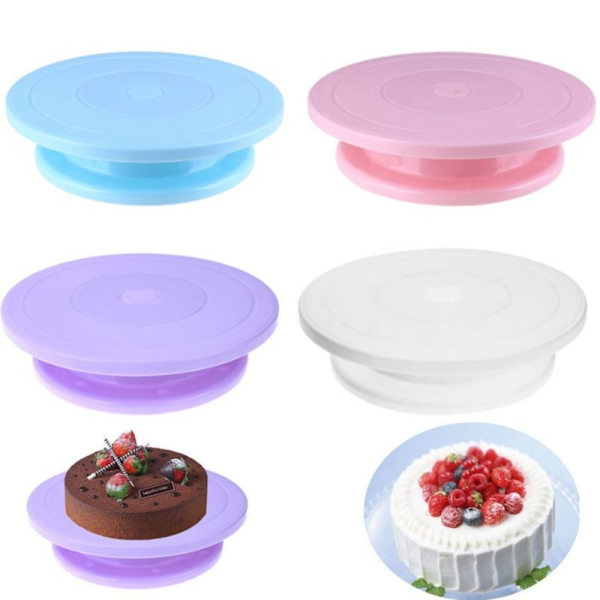 Cake Rotary Bord Mini Fondant Cake Turntable WHITE white