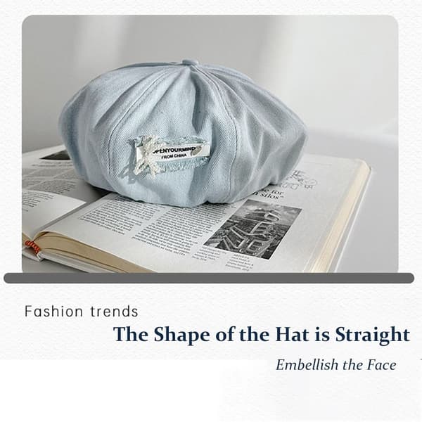Baskermössa i denim LJUSBLÅ EN STORLEK Light Blue One Size