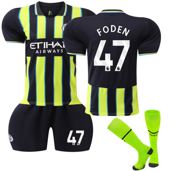 2024-2025 Manchester City Away Children's Football Shirt Kit No. 47 Foden 18