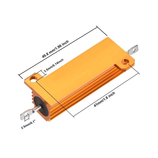 Aluminium Fallmotstånd 50W 2ST 2ST 2pcs