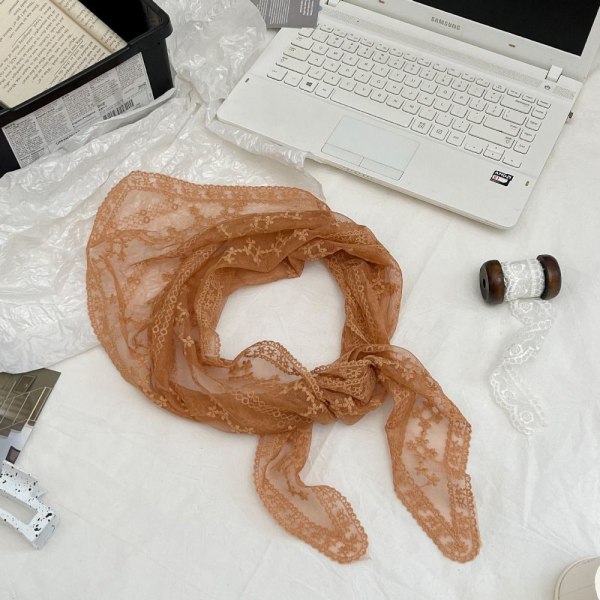 Spets Hår Scarf Huvudduk APRIKOS apricot