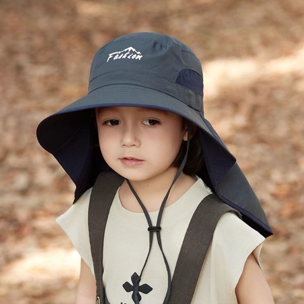 Solskyddad sommarhatt för barn Tunn fiskarhatt för barn beige