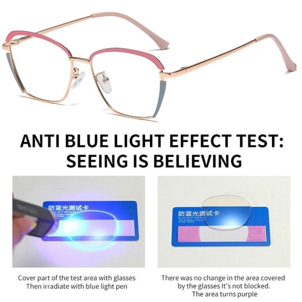 Anti-Blue Light Glasses Neliömäiset silmälasit MUSTA KULTA Black gold