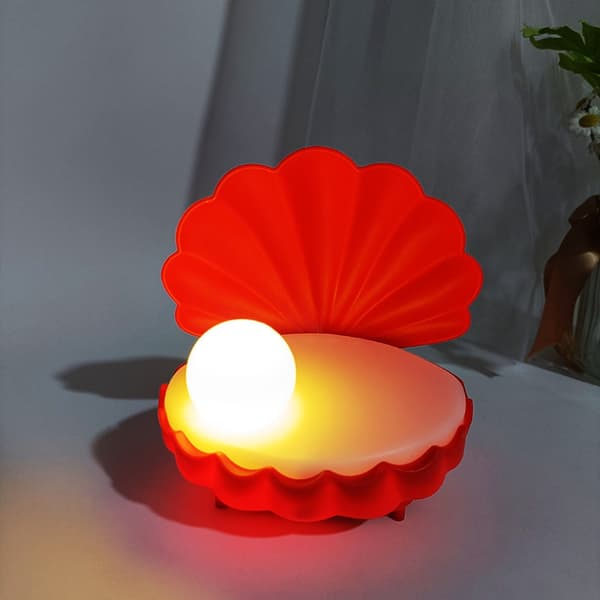 Perlemusling Natlampe Bordlampe BLÅ Blue