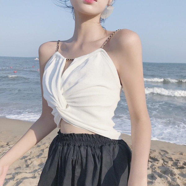 Strap Vest Outerwear Liivi MUSTA Black