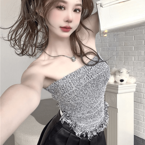 Camisole Backless Vest BEIGE Beige