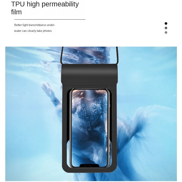 Vanntett telefonveske Mobiltelefonveske SVART black