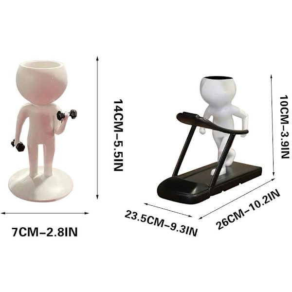 Sporting Sukkulent Potter Resin Blomsterpotter HANDLING Dumbbell