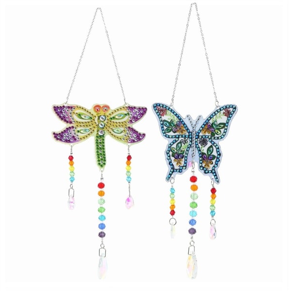 Diamantmaling Wind Chime Butterfly hængende vedhæng STIL 4 Style 4