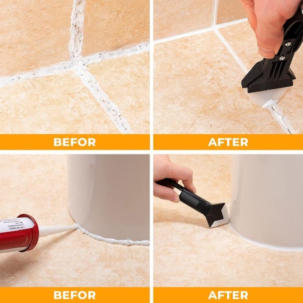 Silikon tätningsverktyg Grout Scraper Kit 9PCS 9PCS 9pcs