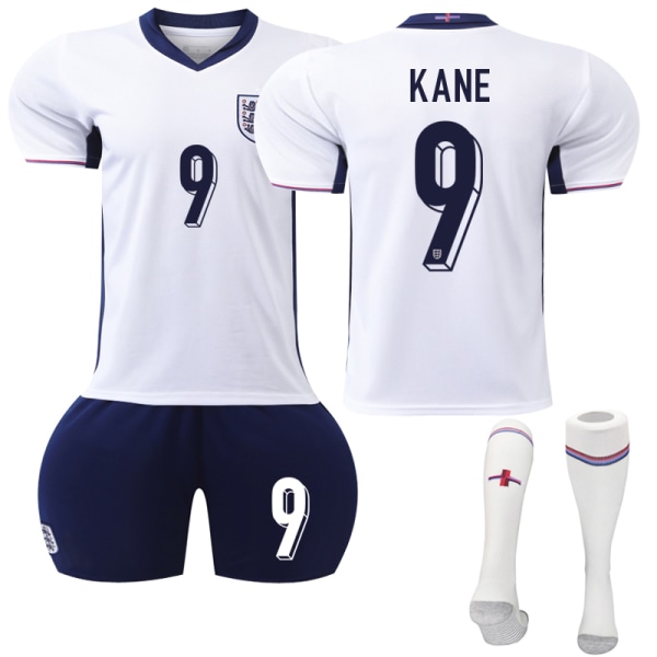 UEFA Euro 2024 England Hjemme Fotballdrakt Barn Nr. 9 Kane XXL