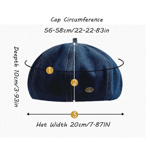 Beret Lue DARK BLUE ONE SIZE Dark Blue One Size