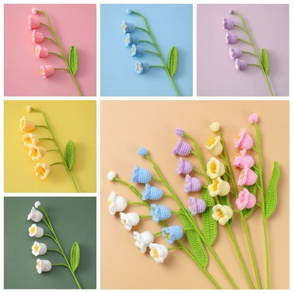 3D Bokmärke med Blomma Blombokklämma BLÅ Blue