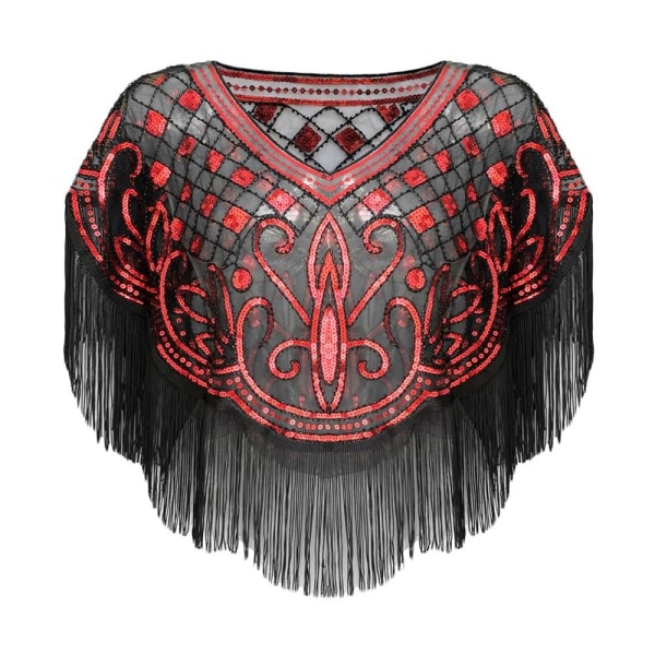 Flapper Sjal Paljettsjal FÄRG 2 FÄRG 2 Color 2