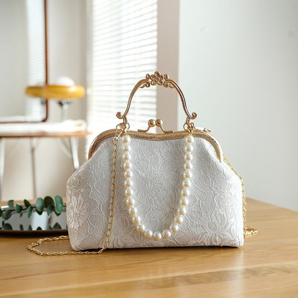 Bankett Bag Qipao Bag SØLV HVIT SØLV HVIT Silver White
