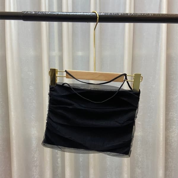 Mesh Sling Tank Top SORT Black