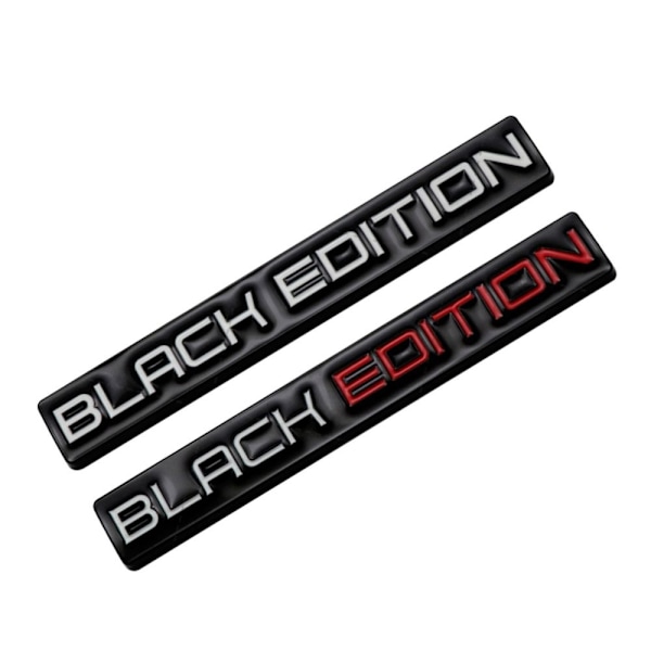 2 st Black Edition bilemblem 3D metall billogotyp märkesdekaler