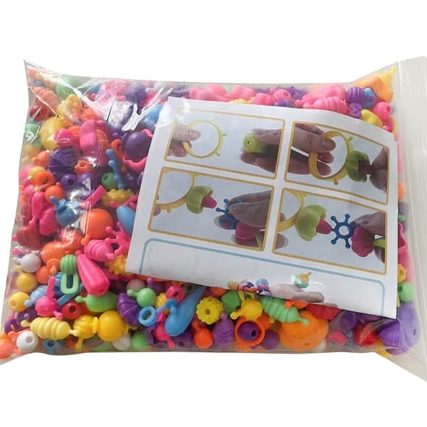 Färgglada handgjorda pärlor DIY pärlor material flickor leksakstillbehör 100pcs