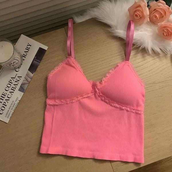 Dobbelt-strop Top Moderne Tanktop PINK pink