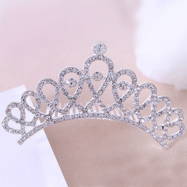 Princess Crystal Tiaras Crowns Hair Comb 3 3 3