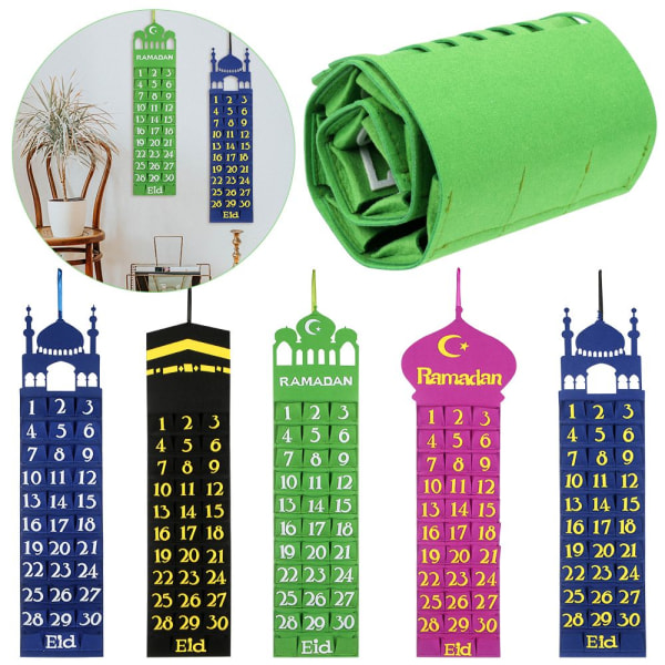 Eid Mubarak Filt Kalender SORT SORT