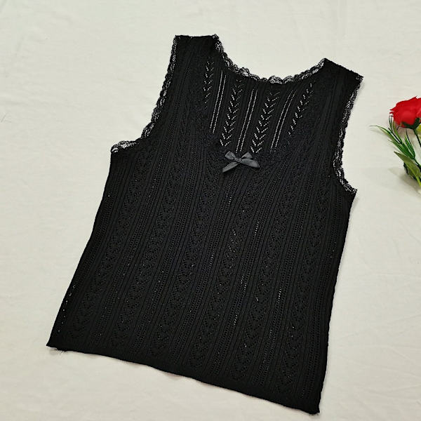 Blondeslyngevest SORT Black